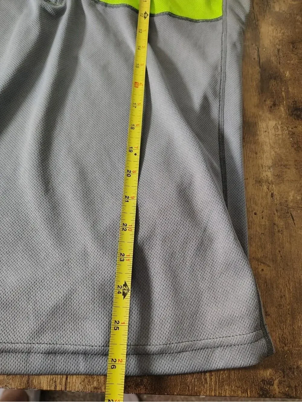 The North Face Mens US L Flashdry Neon Green Gray Long Sleve athletic Gym Unisex